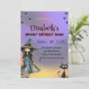 Recherche de sorcière anniversaire invitations Fête d'anniversaire d'halloween
