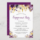 Search for glitter engagement party invitations Purple