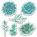 Search for white and teal stickers Botanical