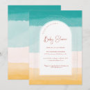 Search for beach baby shower invitations Watercolor