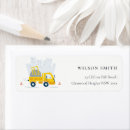 Search for construction vehicles return address labels Cute