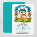 Recherche de renard mignon invitations Bleu