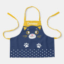 Search for cute cat face aprons Blue