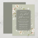 Search for green and white bridal shower invitations Watercolor
