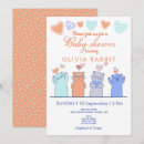 Recherche de kitten baby shower invitations Bleu