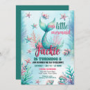 Search for mermaid 4th birthday invitations Party