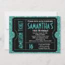 Search for ticket sweet 16 invitations Teal