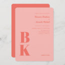 Search for coral pink wedding invitations Minimalist