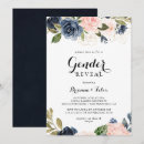 Search for navy and blush gender reveal invitations For her