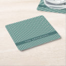 Search for green and white pattern coasters Cute