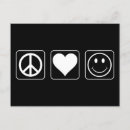 Search for hippie symbol postcards Heart