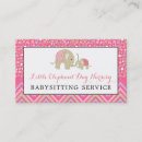 Search for elephant business cards Babysitter