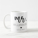 Search for newly married couple mugs Mr and mrs