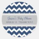 Search for blue chevron baby shower stickers Chic