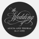 Search for silver and black wedding stickers Typography