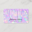 Recherche de couleur violette cartes visite Holographique