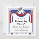 Search for presidents day invitations Red white and blue