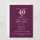 Search for fabulous forty invitations Script calligraphy typography