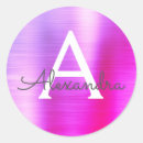 Search for purple monogram stickers Pink