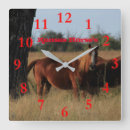 Recherche de murale de cheval horloges Animal