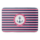 Search for nautical bath mats Navy