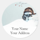 Search for snowman return address stickers Winter