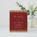 Search for burgundy bachelorette party invitations Gold glitter