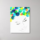 Recherche de cheveux impressions sur toile Coloré