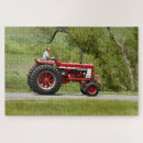 Recherche de tracteur rouge puzzles Pays