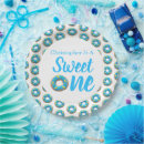Search for blue donut plates 1st birthday