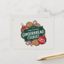Search for gingerbread cookies postcards Santa