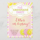 Search for pink lemonade birthday invitations Party