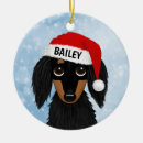 Search for black santa ornaments Dachshund