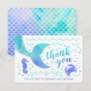 Search for mermaid thank you invitations Watercolor