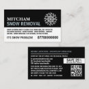 Search for snowflake business cards Snow removal