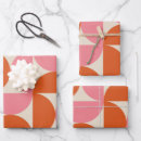 Search for mid century wrapping paper Pink