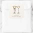 Search for champagne bridal shower stickers Modern