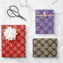 Search for purple gold christmas wrapping paper Snowflakes