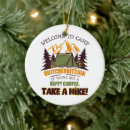 Search for happy camper ornaments Hiking