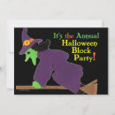 Search for block halloween invitations Witch