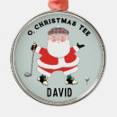 Search for golfing santa claus ornaments Golfer