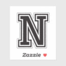 Search for alphabet n stickers Black and white