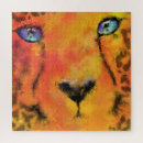 Search for cheetah puzzles Watercolor