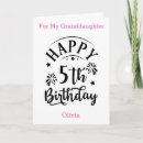 Search for kids 5th birthday cards Granddaughter