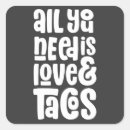 Search for love tacos stickers Typography