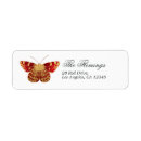 Search for white butterflies return address labels Elegant