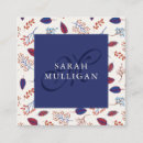Search for leaves pattern business cards Blue