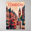 Search for vintage bus posters London england