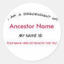 Recherche de généalogie autocollants Ancêtre