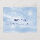 Search for love you to the moon and back postcards Typography